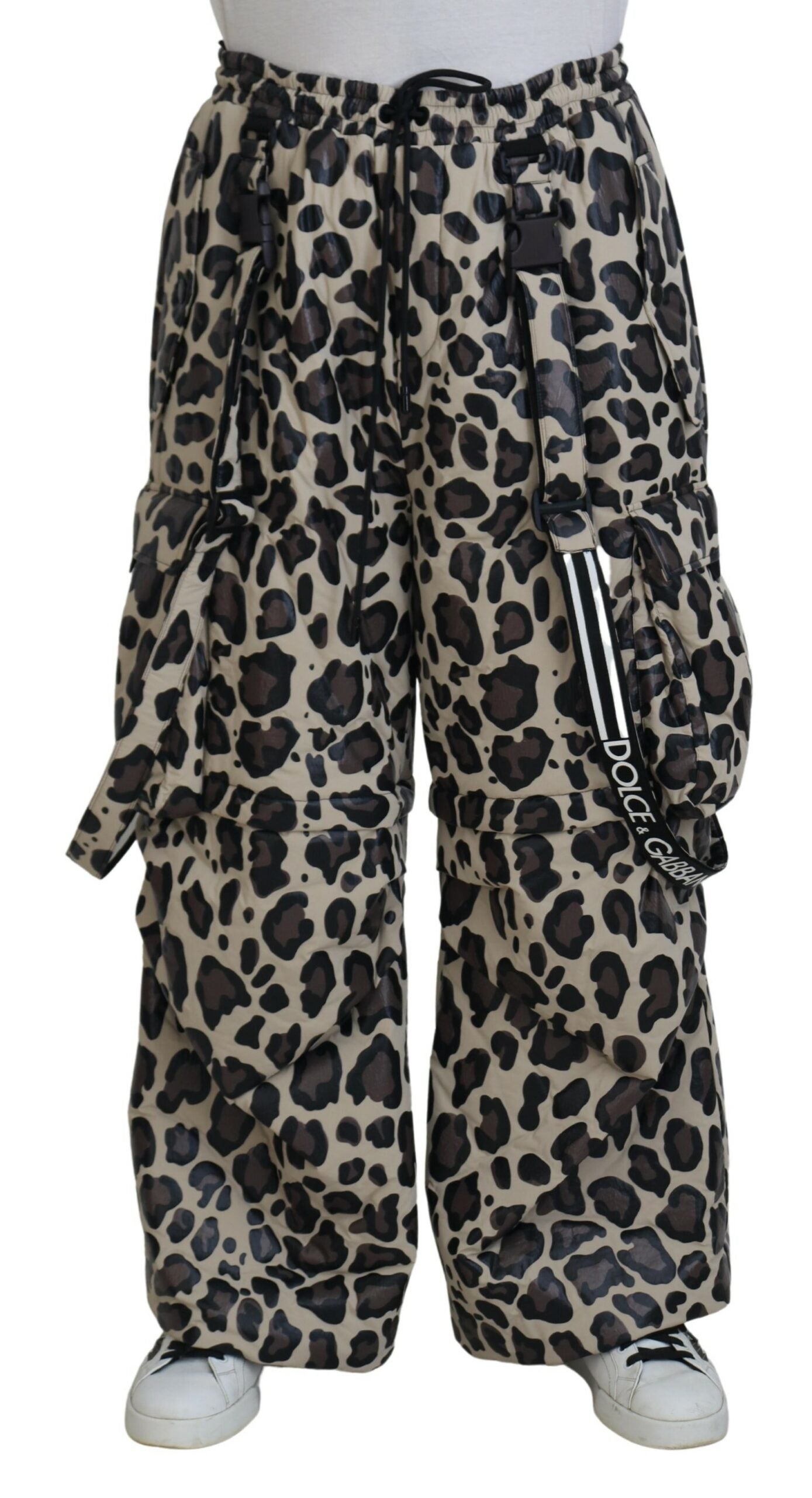 Dolce & Gabbana Multicolor Leopard Print Snow Pants