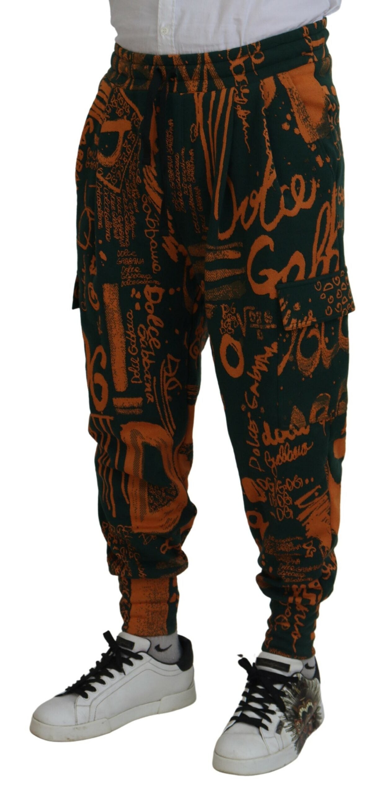 Dolce & Gabbana Multicolor Silk Blend Jogger Cargo Pants