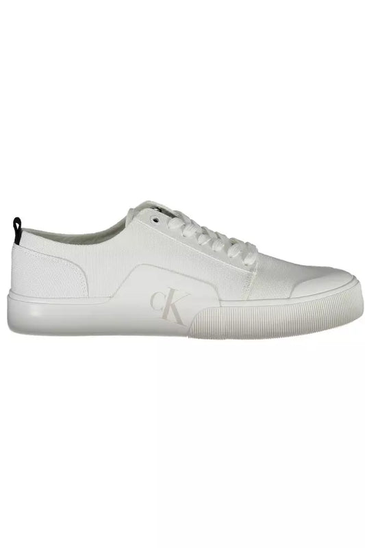 Calvin Klein White Cotton Men Sneaker