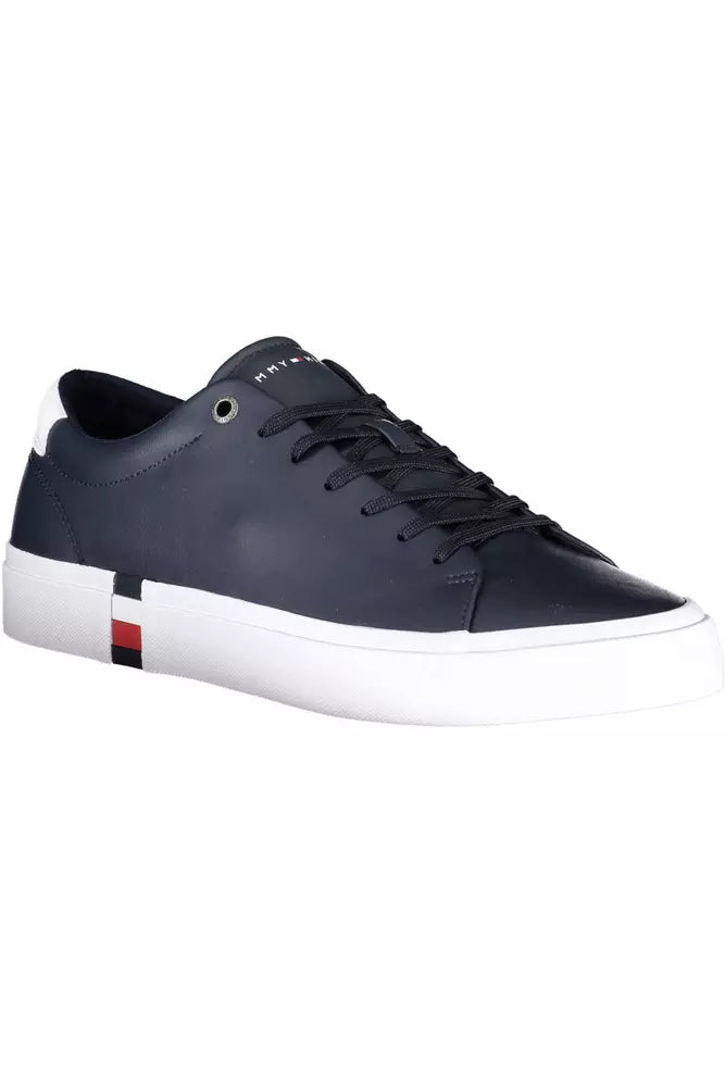 Tommy Hilfiger Blue Leather Men Sneaker