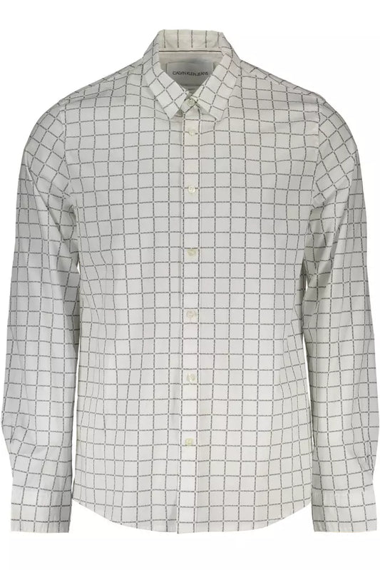 Calvin Klein White Cotton Men Shirt