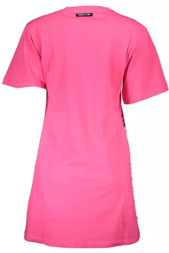 Cavalli Class Pink Cotton Women Dress