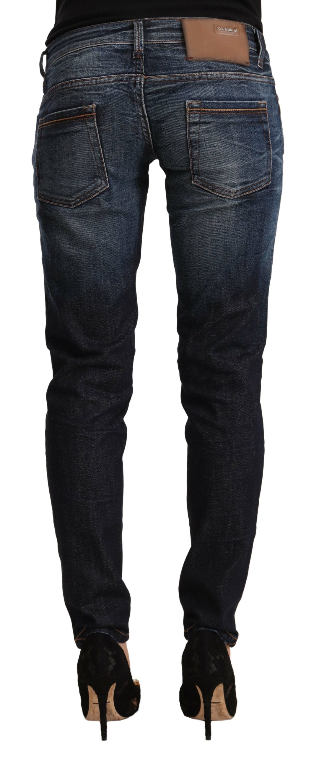 Acht Chic Slim Fit Blue Washed Jeans