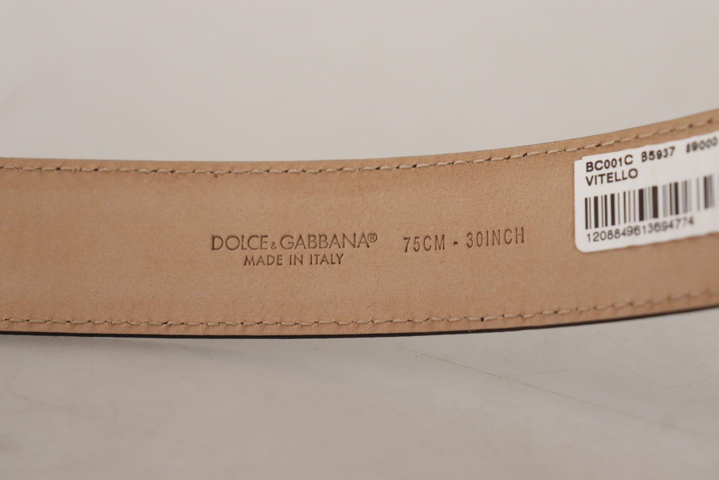 Dolce &amp; Gabbana Sleek Black Authentic Leather Belt