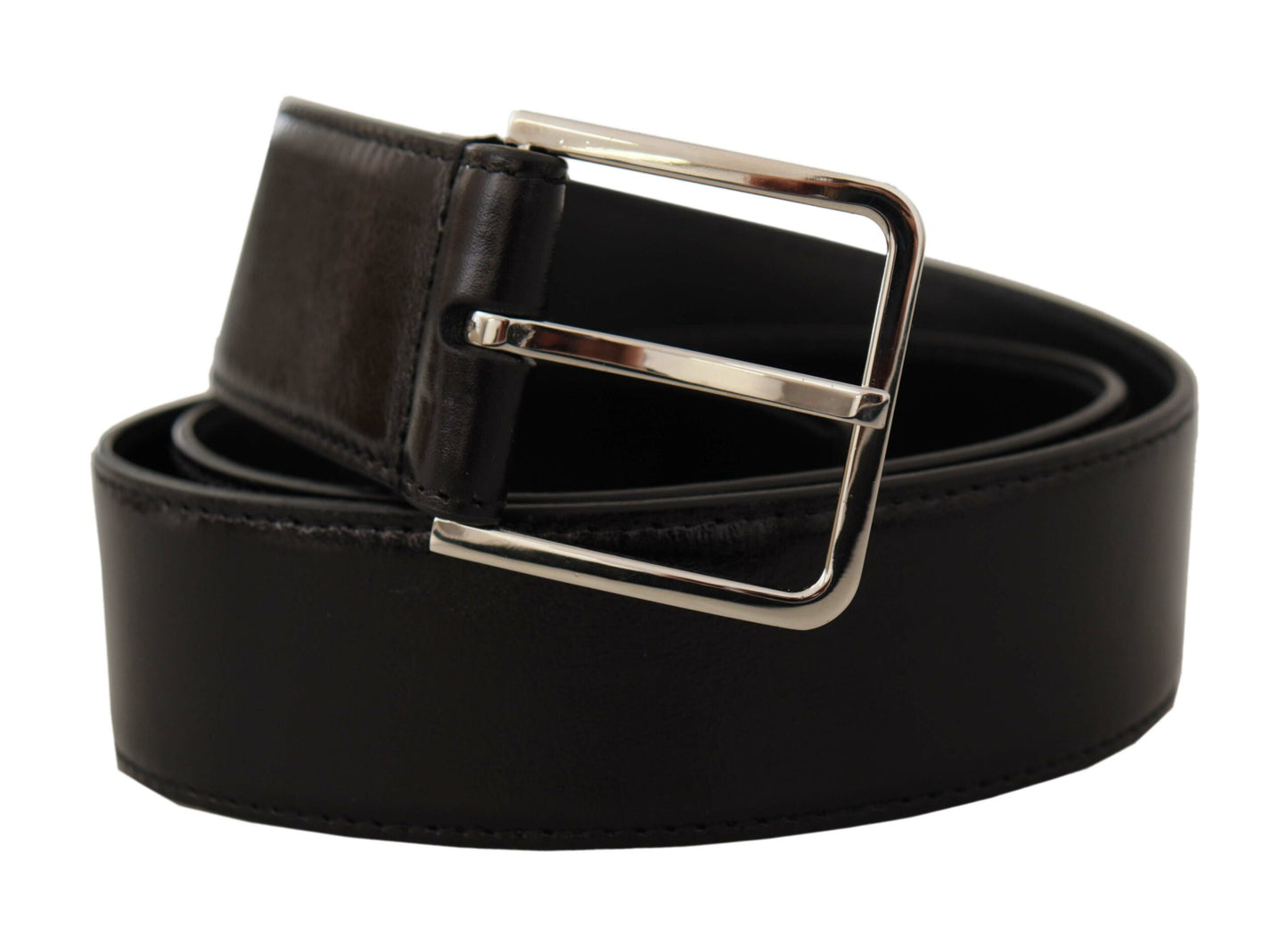 Dolce &amp; Gabbana Elegant Leather Belt with Metal Buckle