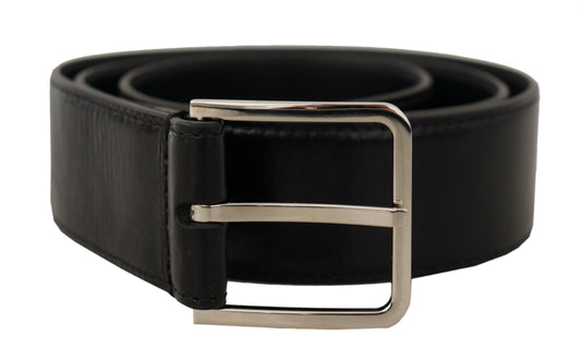 Dolce &amp; Gabbana Elegant Leather Belt with Metal Buckle