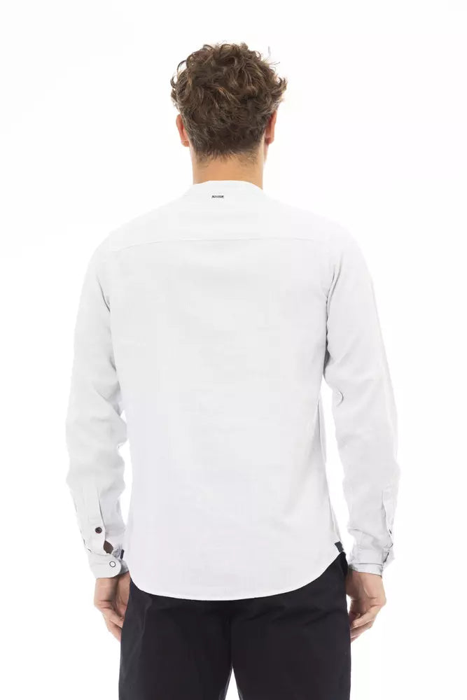 Baldinini Trend White Rayon Men Shirt