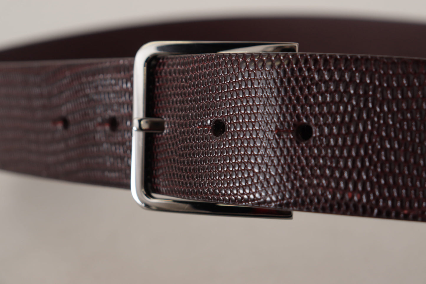 Dolce &amp; Gabbana Elegant Dark Brown Leather Belt