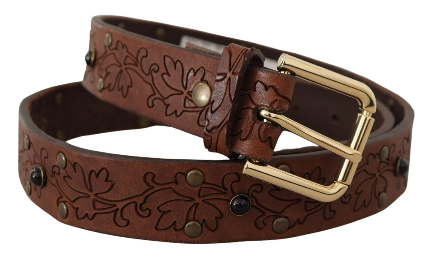 Dolce &amp; Gabbana Elegant Leather Belt with Metal Buckle