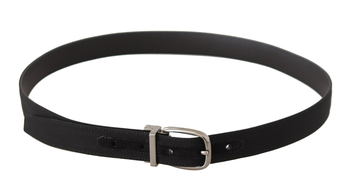 Dolce &amp; Gabbana Elegant Black Leather Designer Belt