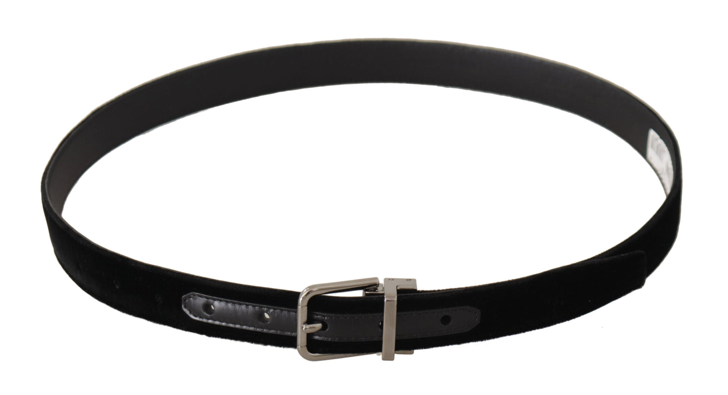 Dolce &amp; Gabbana Elegant Velvet Designer Belt