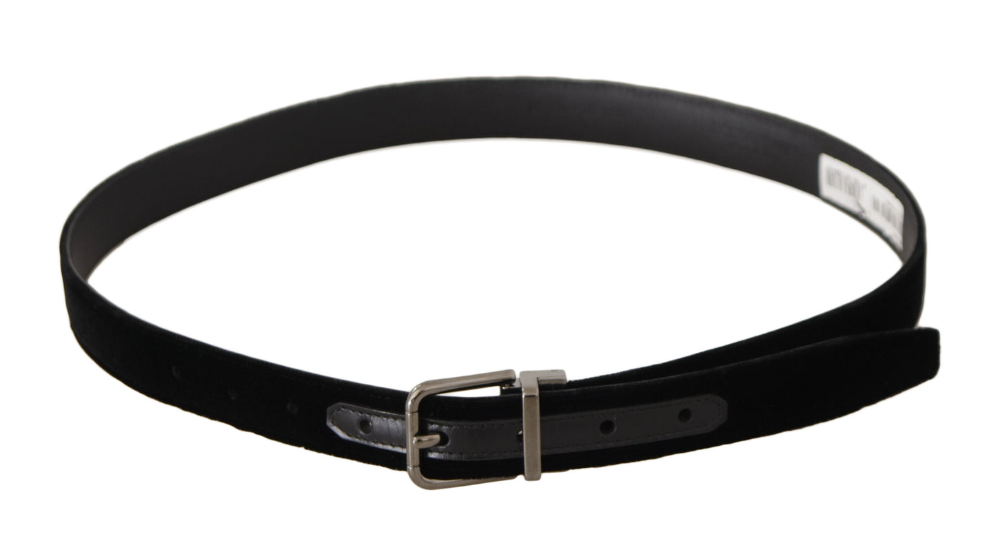 Dolce &amp; Gabbana Elegant Velvet Designer Belt