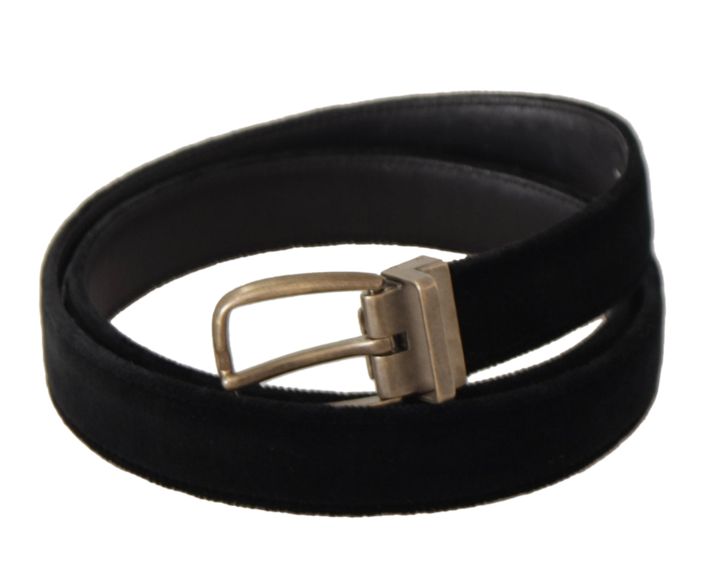 Dolce &amp; Gabbana Elegant Black Leather Designer Belt