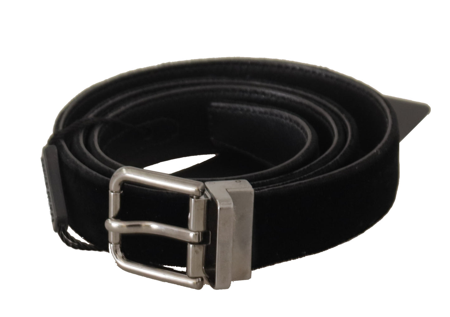 Dolce &amp; Gabbana Elegant Black Cotton-Leather D&amp;G Belt