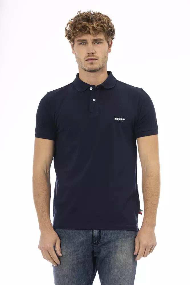 Baldinini Trend Blue Cotton Men Polo Shirt