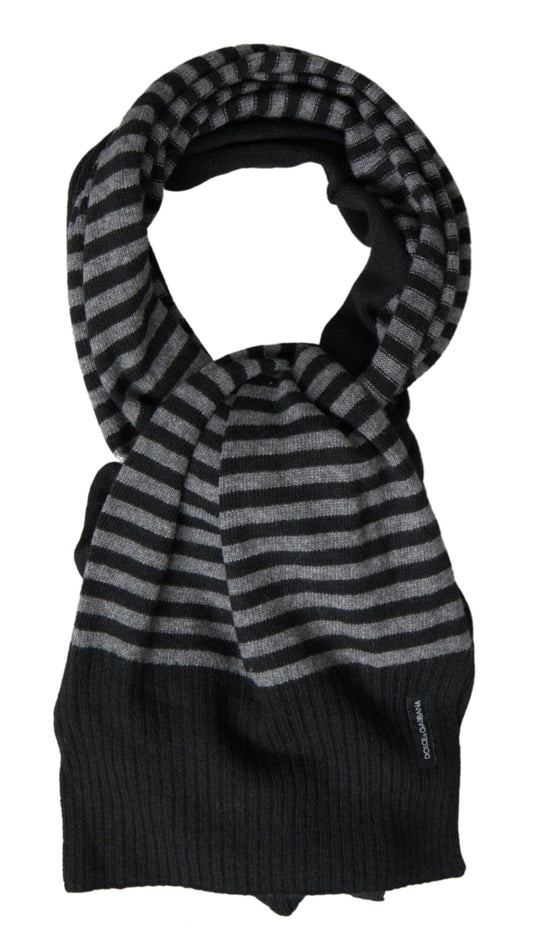 Dolce &amp; Gabbana Elegant Striped Wool Blend Men's Scarf