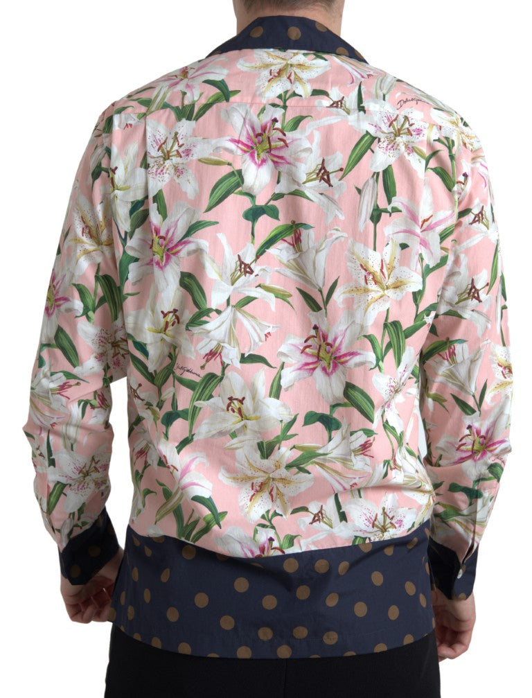 Dolce &amp; Gabbana Elegant Slim Fit Pink Casual Shirt