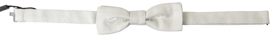 Dolce &amp; Gabbana Elegant Ivory Silk Bow Tie