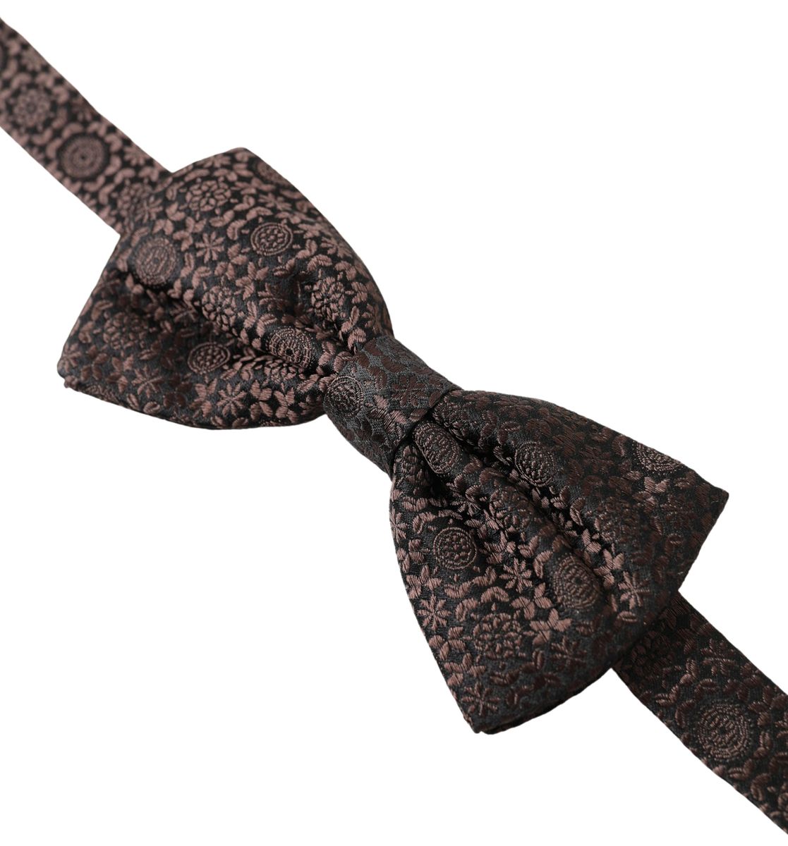 Dolce &amp; Gabbana Elegant Silk Brown Bow Tie