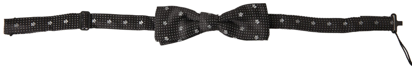 Dolce &amp; Gabbana Elegant Black Silk Bow Tie