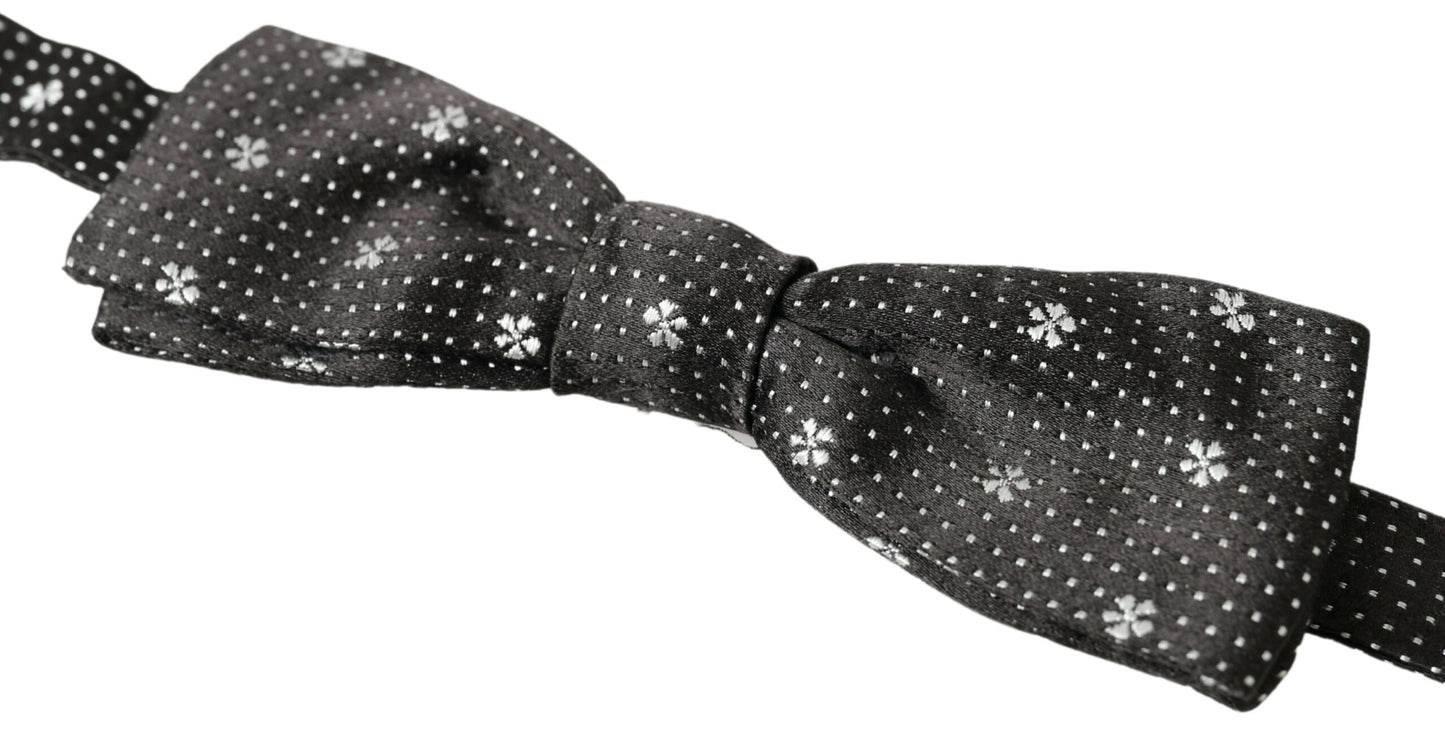 Dolce &amp; Gabbana Elegant Black Silk Bow Tie