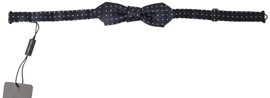 Dolce &amp; Gabbana Elegant Blue Silk Bow Tie