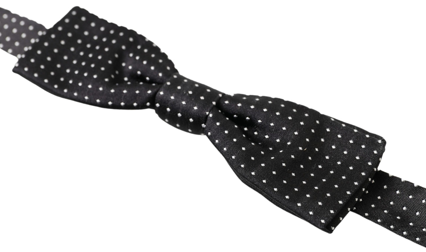 Dolce &amp; Gabbana Elegant Silk Black Bow Tie