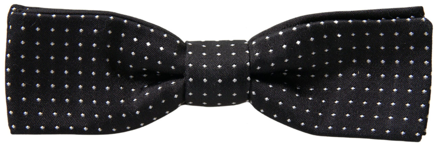 Dolce &amp; Gabbana Elegant Silk Black Bow Tie