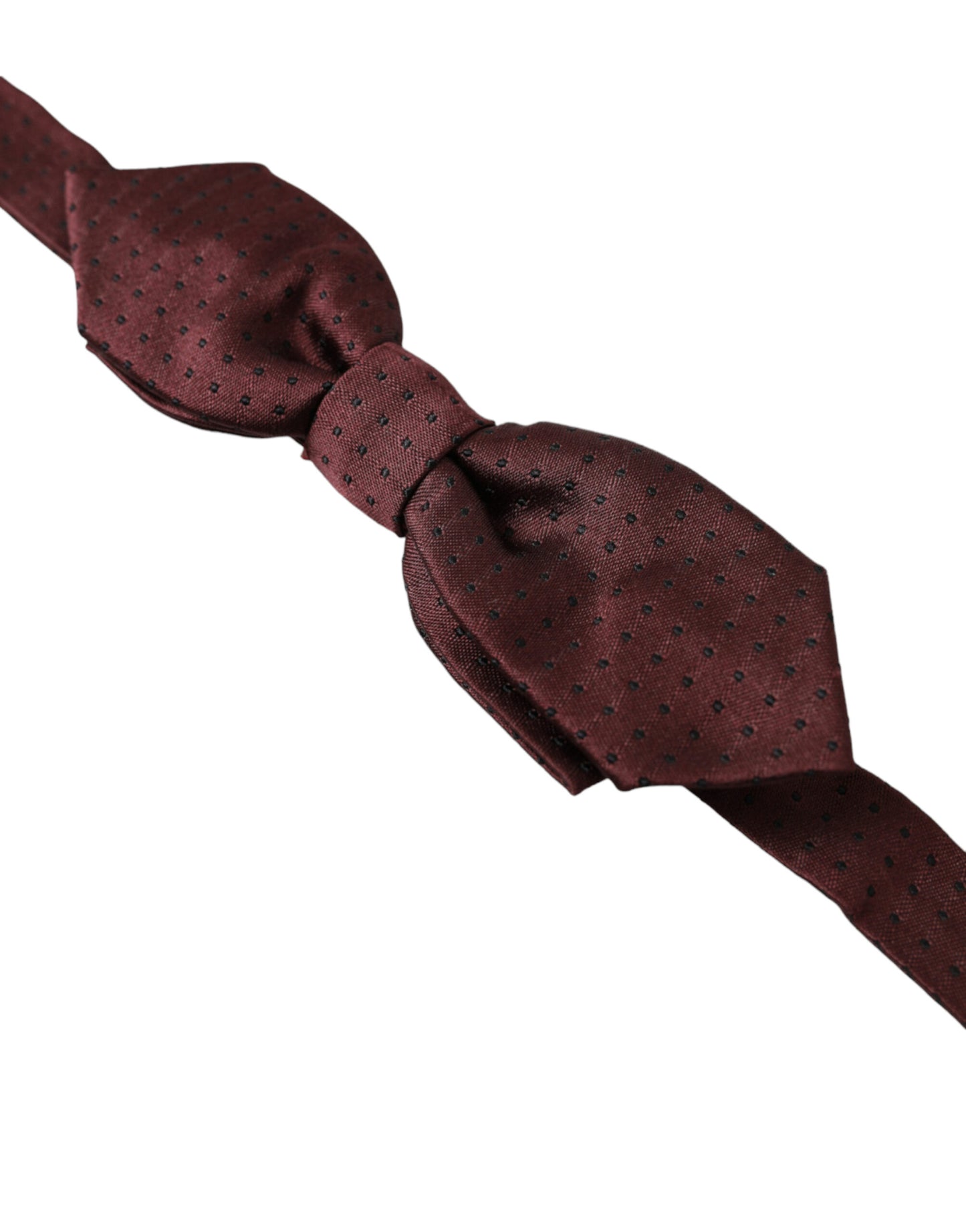 Dolce &amp; Gabbana Elegant Bordeaux Silk Bow Tie