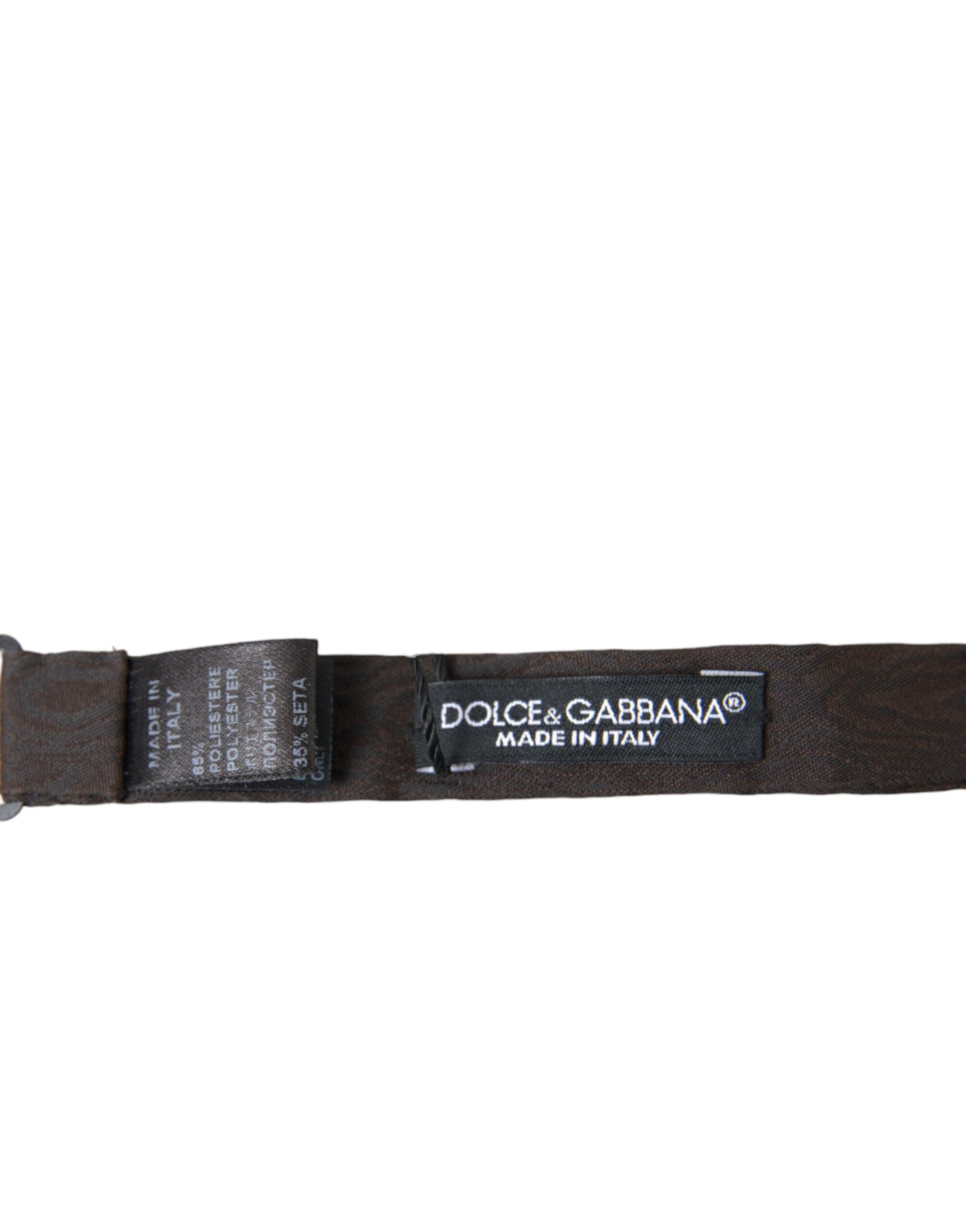 Dolce &amp; Gabbana Elegant Brown Silk Blend Bow Tie