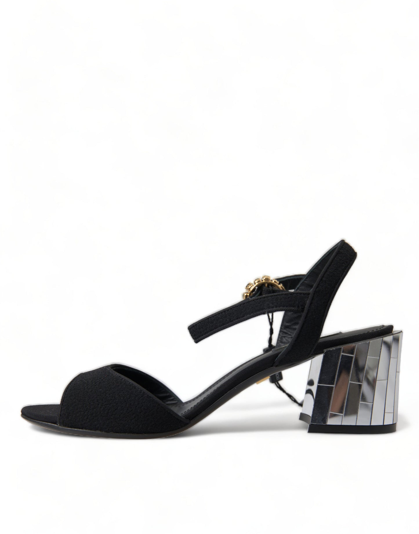 Dolce & Gabbana Elegant Ankle Strap Sandals with Mirror Heels