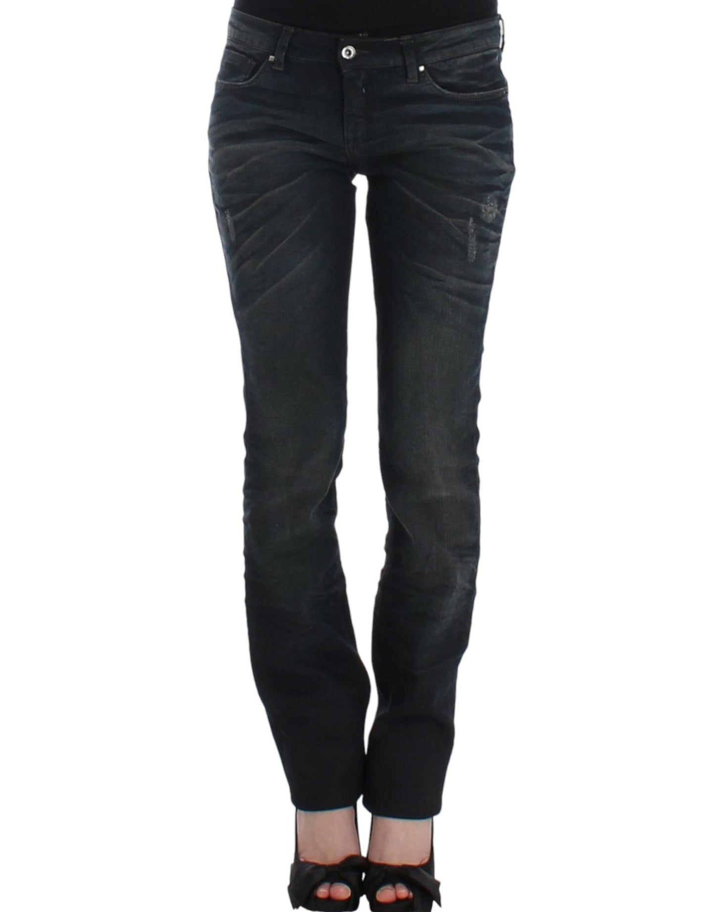 Costume National Chic Super Skinny Blue Denim Jeans