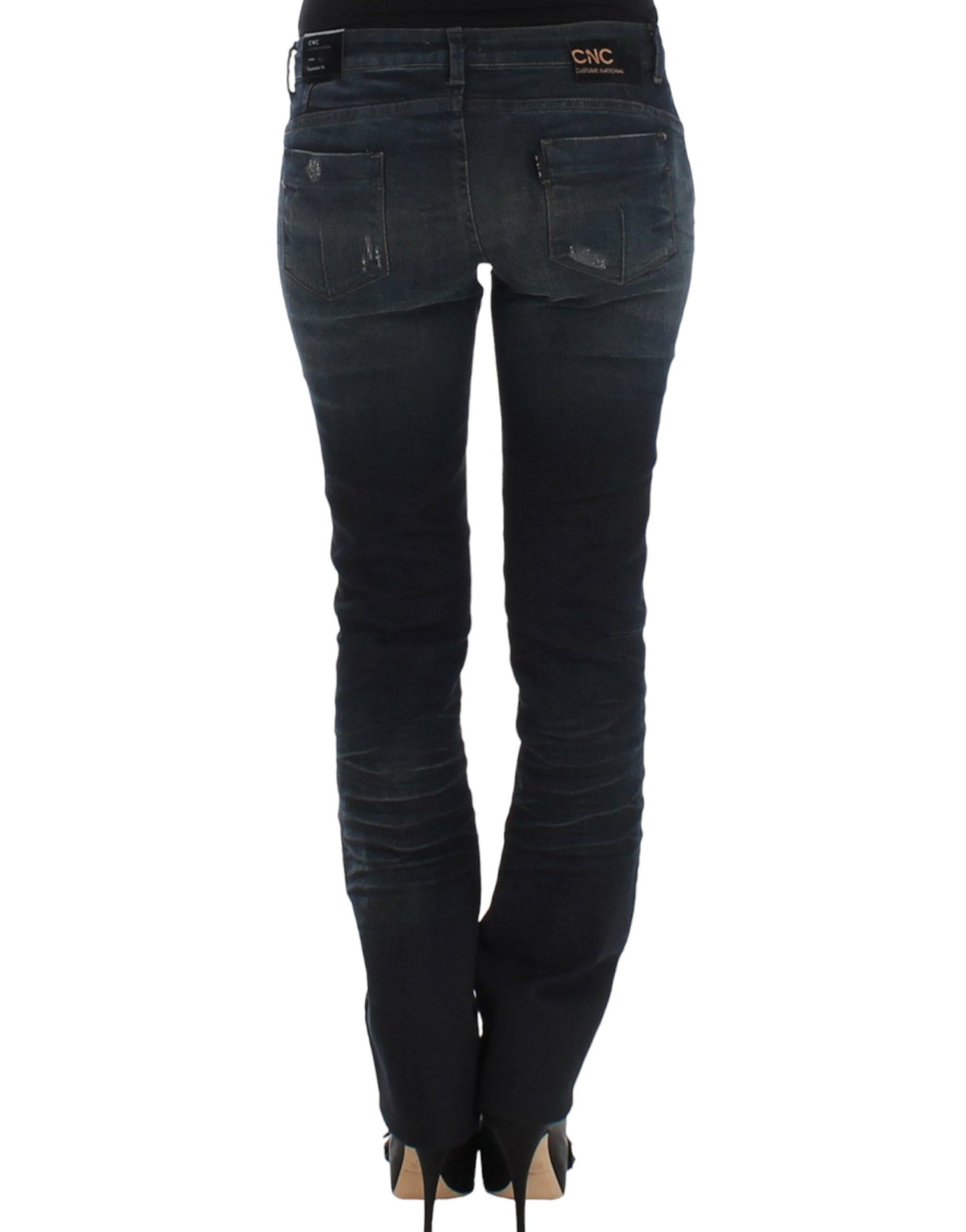 Costume National Chic Super Skinny Blue Denim Jeans