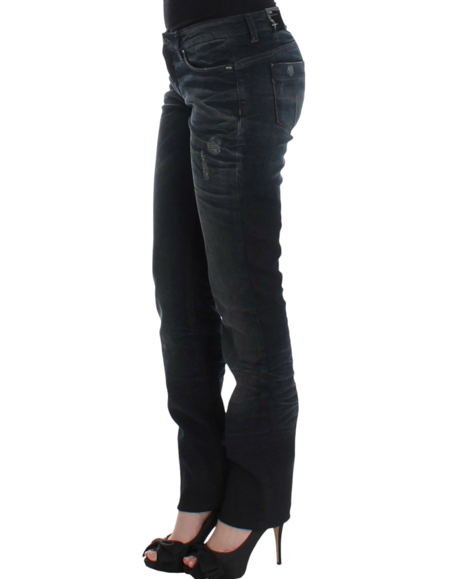 Costume National Chic Super Skinny Blue Denim Jeans