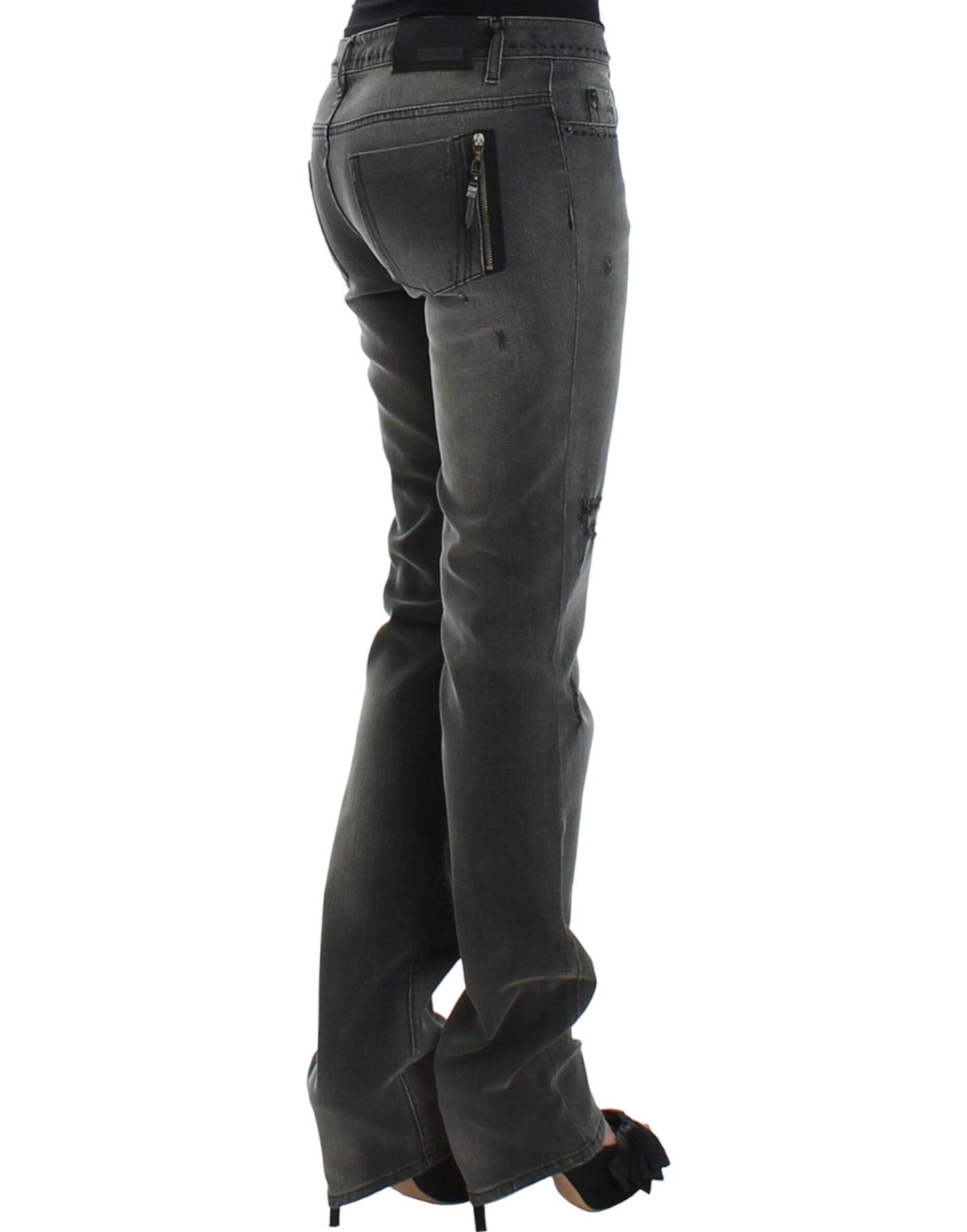 Costume National Chic Gray Straight Leg Denim Delight