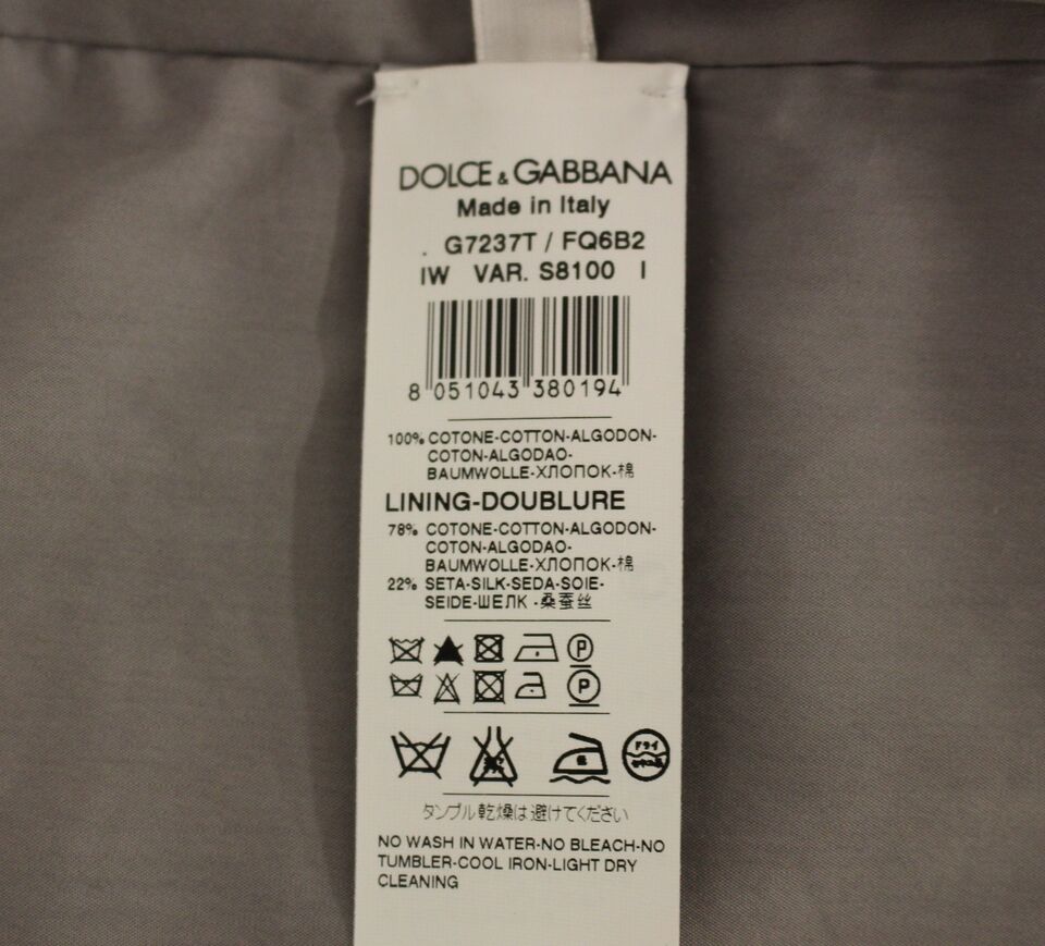 Dolce &amp; Gabbana Elegant Gray Slim Fit Dress Vest