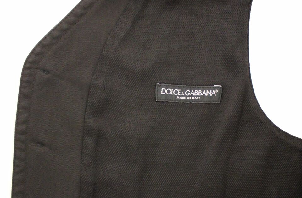 Dolce &amp; Gabbana Elegant Black Dress Vest