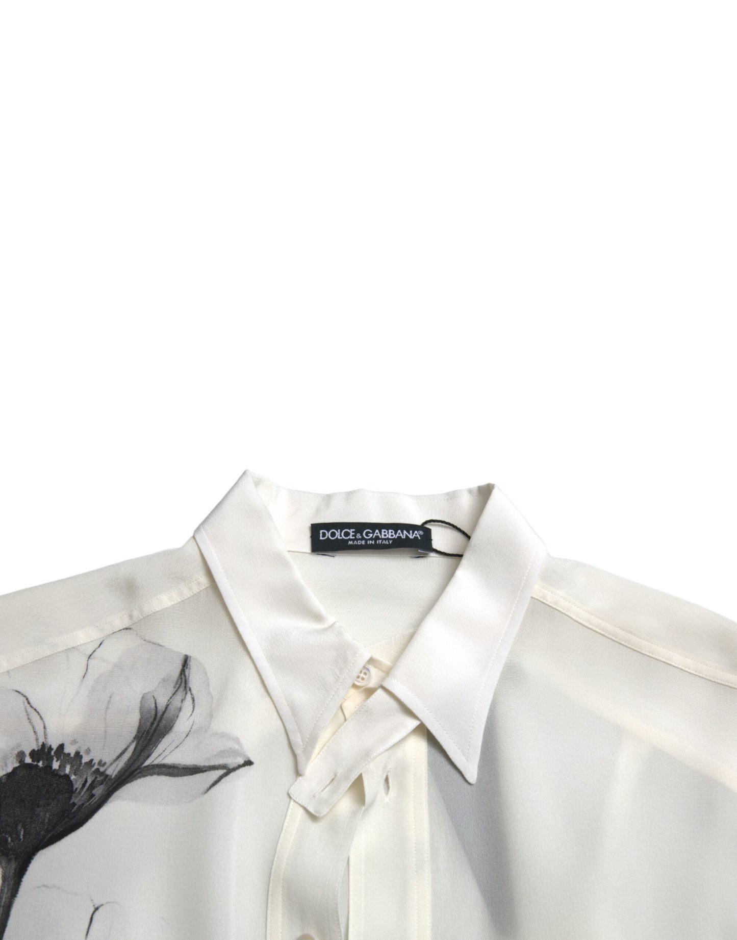 Dolce &amp; Gabbana Elegant Floral Silk Dress Shirt