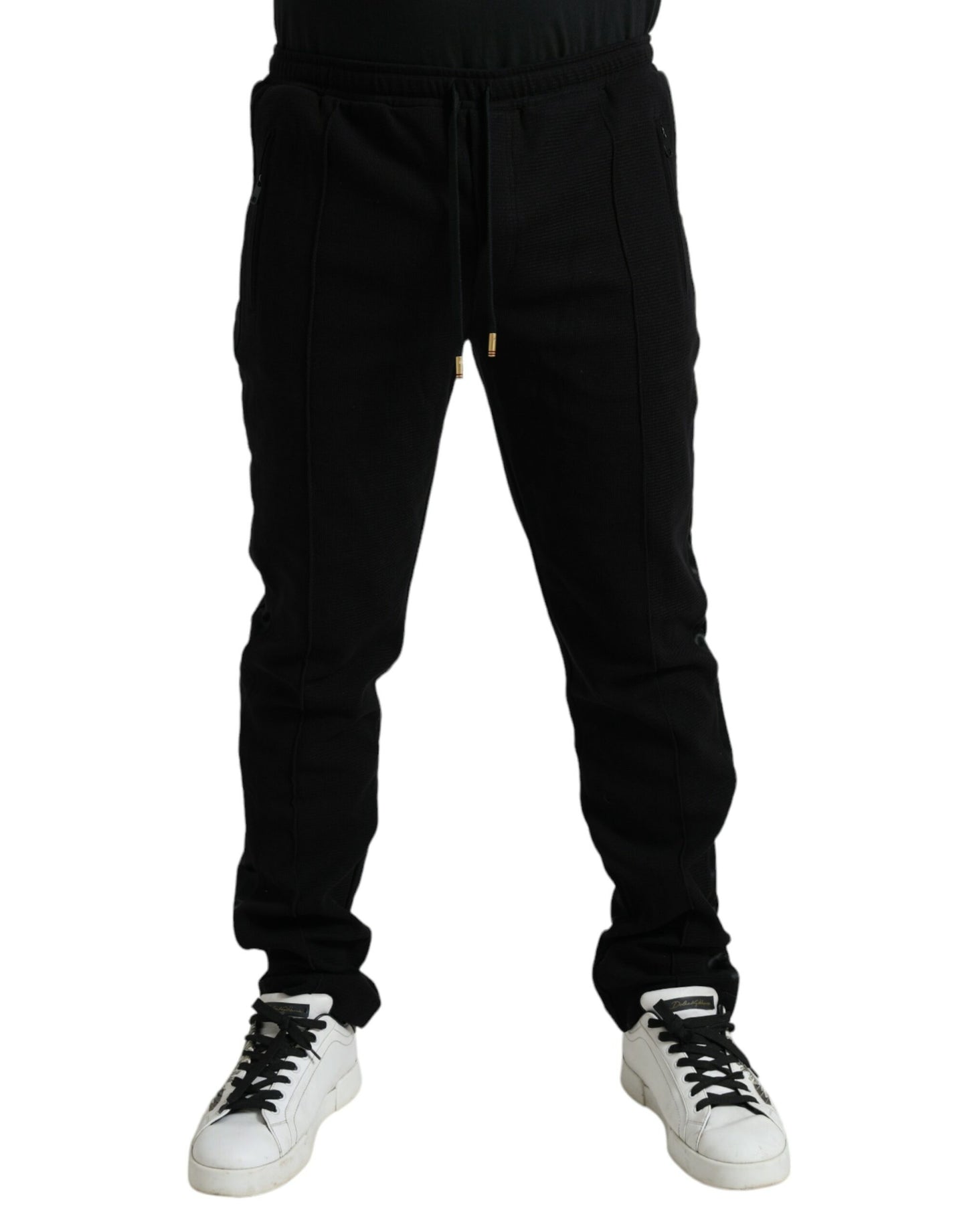 Dolce & Gabbana Elegant Black Cotton Blend Jogger Pants