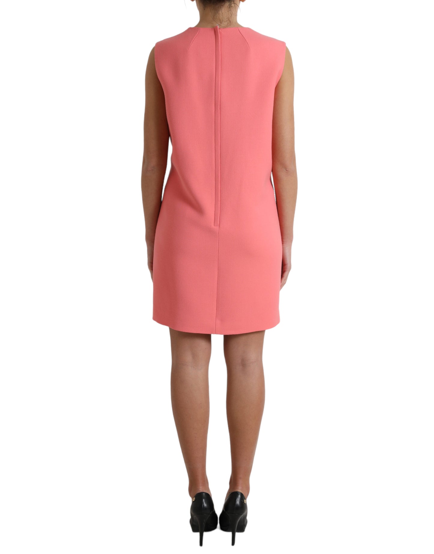 Dolce &amp; Gabbana Chic Pink Sleeveless Shift Mini Dress