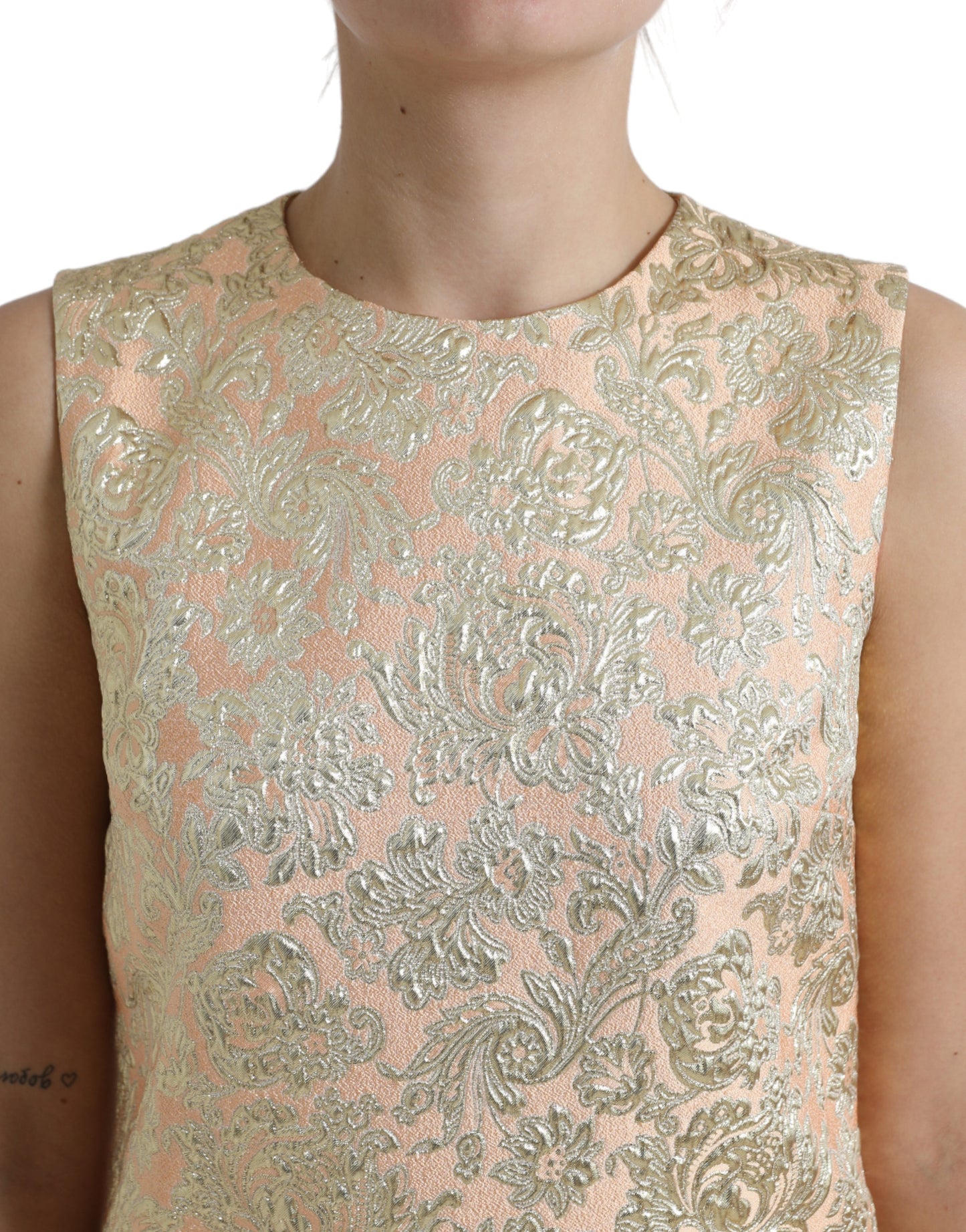 Dolce &amp; Gabbana Elegant Mini Lurex Jacquard Dress