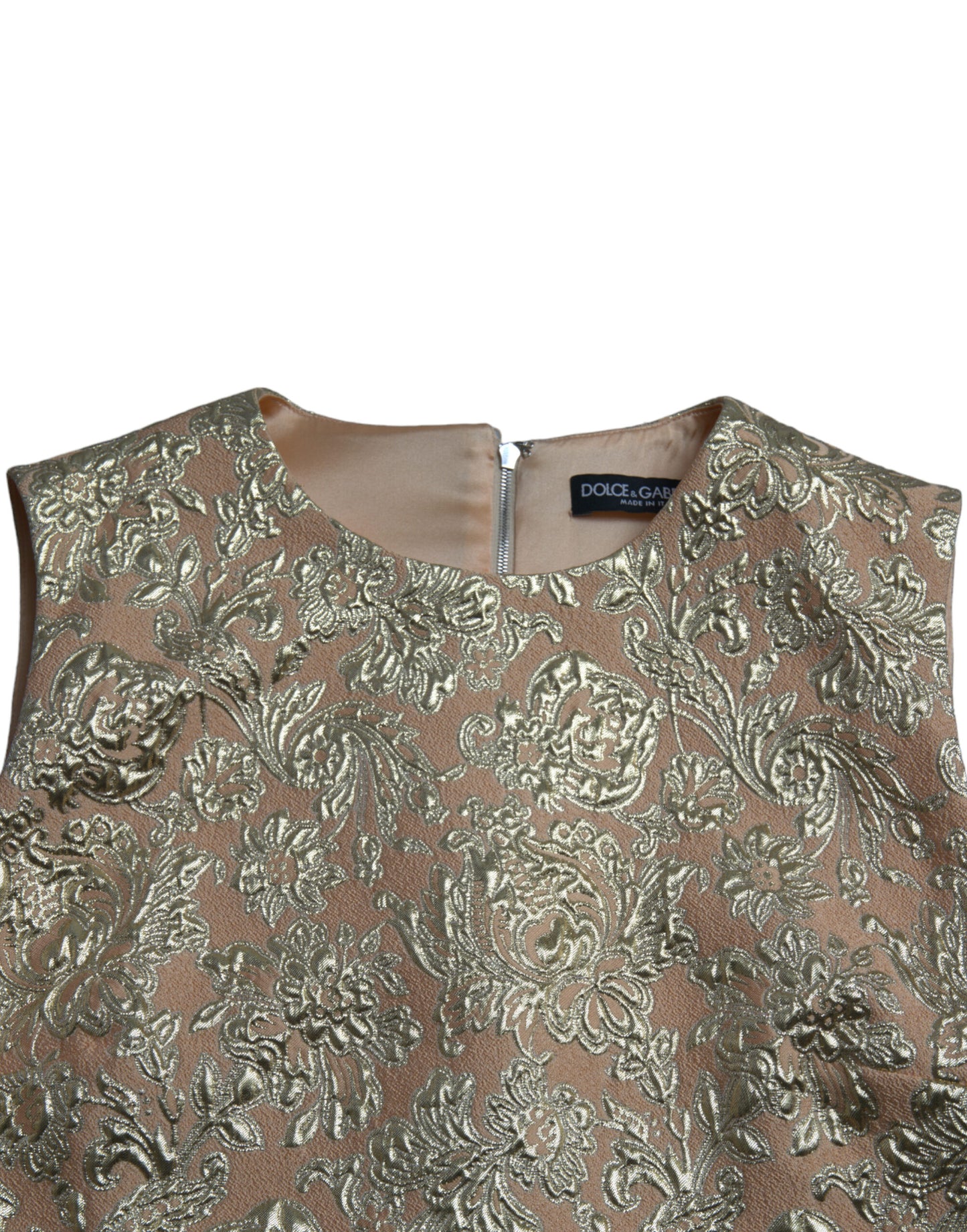 Dolce &amp; Gabbana Elegant Mini Lurex Jacquard Dress