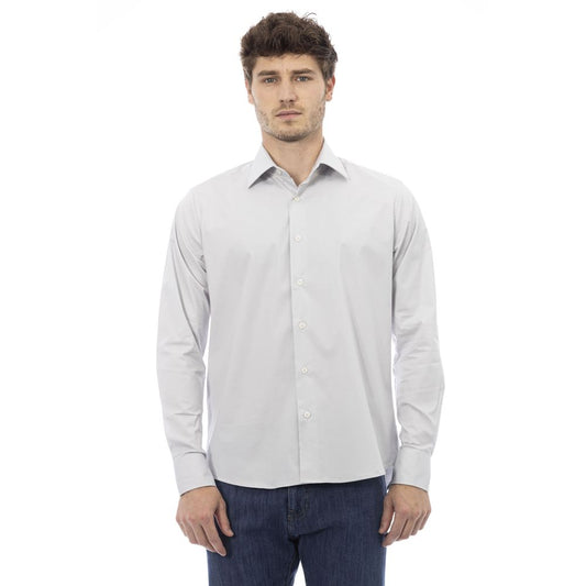 Baldinini Trend Gray Cotton Men Shirt