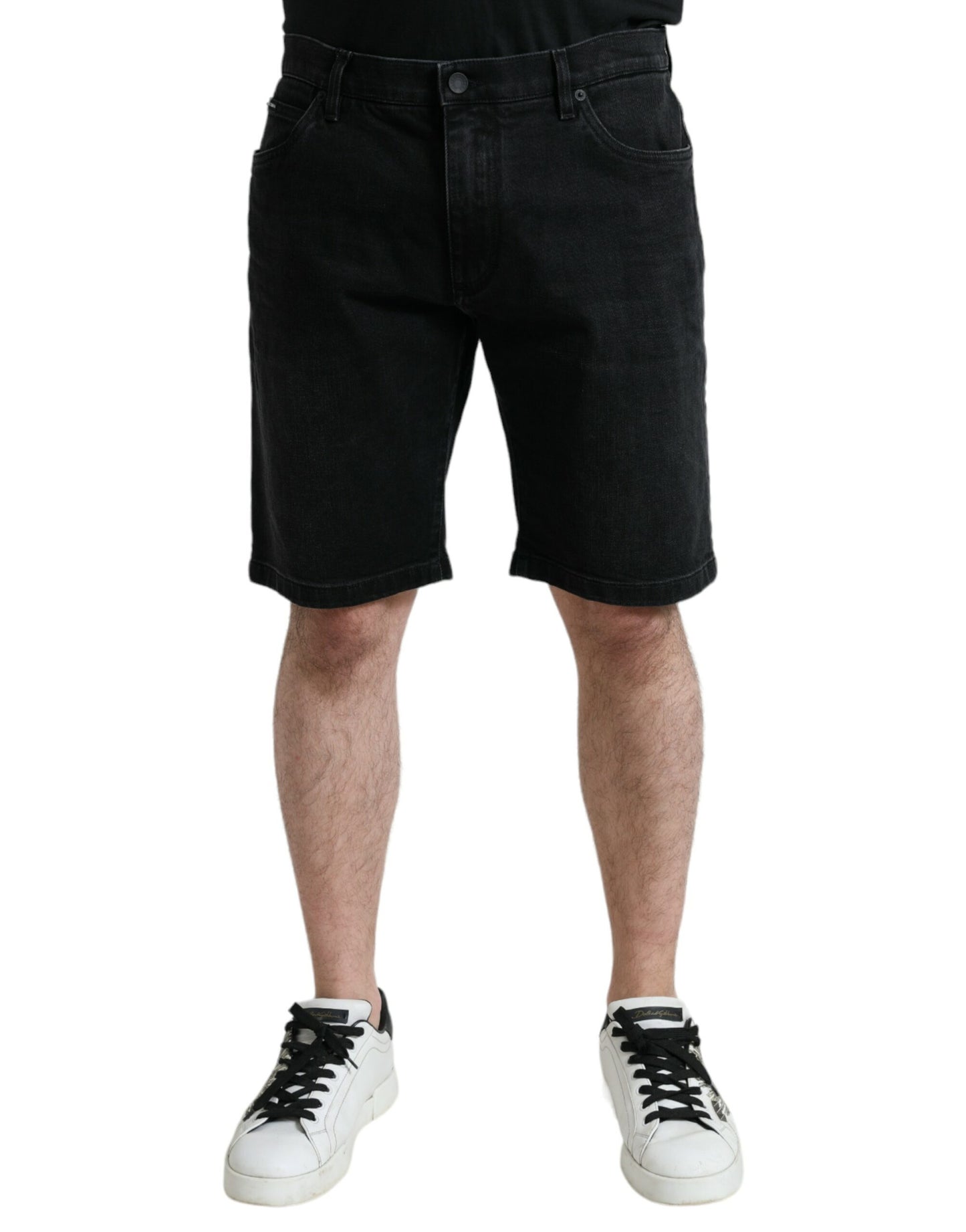 Dolce &amp; Gabbana Chic Black Bermuda Denim Shorts