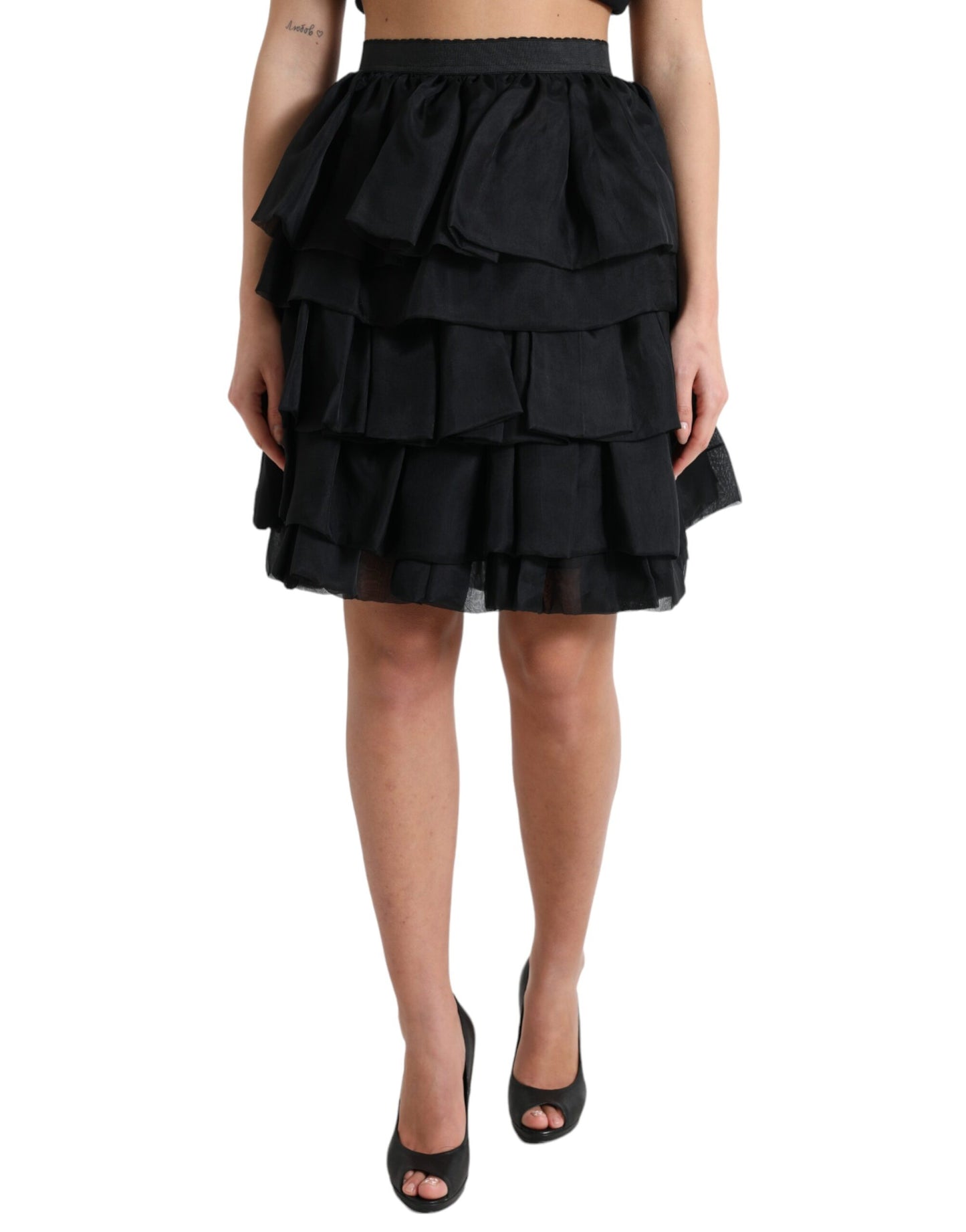 Dolce &amp; Gabbana Elegant Tiered A-Line Mini Skirt