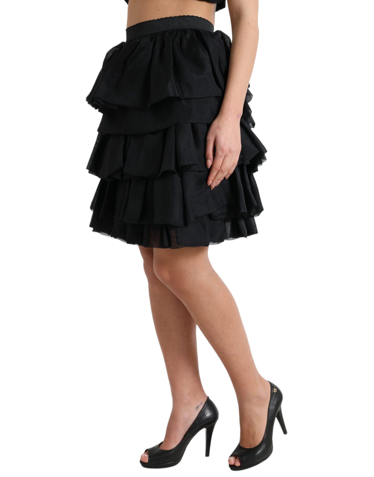 Dolce &amp; Gabbana Elegant Tiered A-Line Mini Skirt