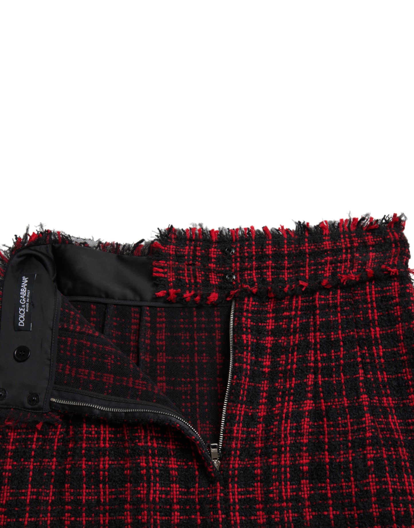 Dolce &amp; Gabbana Tantalizing Tartan High-Waist Mini Skirt