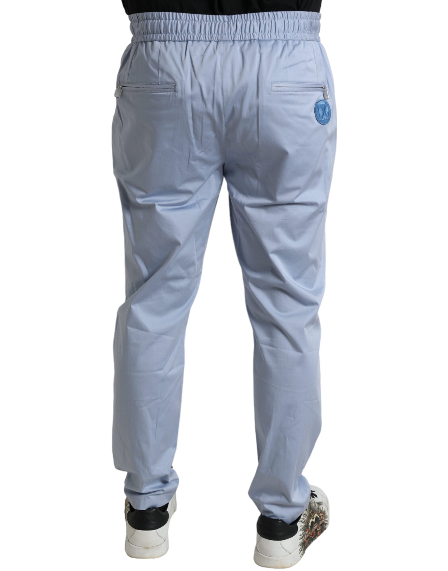 Dolce &amp; Gabbana Elegant Light Blue Jogger Pants for Men