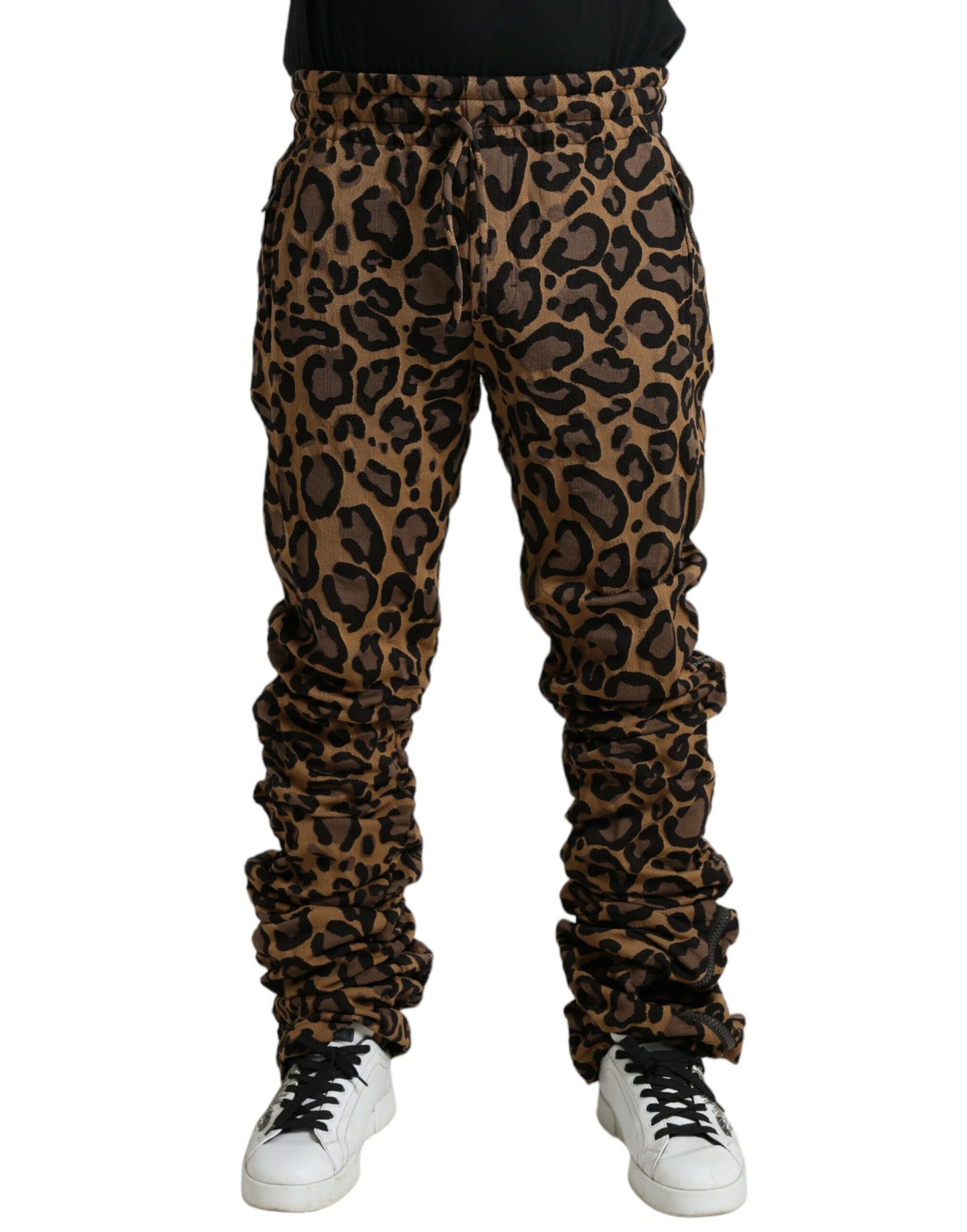 Dolce &amp; Gabbana Chic Leopard Print Jogger Pants