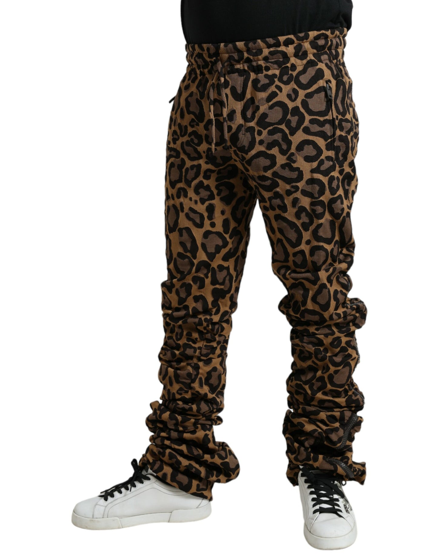 Dolce &amp; Gabbana Chic Leopard Print Jogger Pants